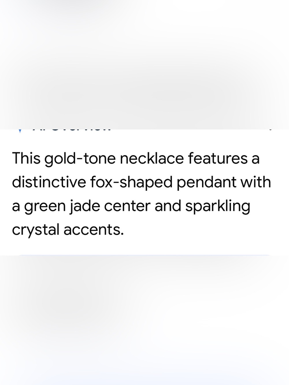 Green Fox Jade Pendant Necklace Gold Tone crystal accents 15-17” stainless steel - Picture 6 of 6